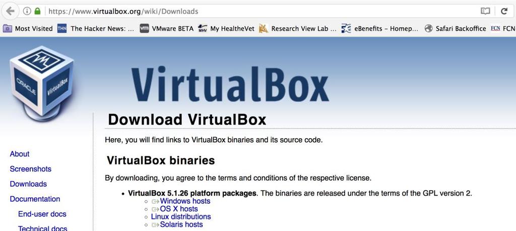 Appendix A: Installing Virtual Box and Ubuntu on Mac OSX The instructions below describe installation of an Ubuntu Linux VM to