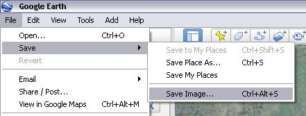 3. Saving your map as an Image a. Once you are happy with the placement of your title and image, click File in the menu at the top of the screen, navigate to Save, and click Save Image... b.