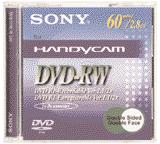 DVD-RW Media DMW-30 provides up to 60 minutes of recording DMW-60 