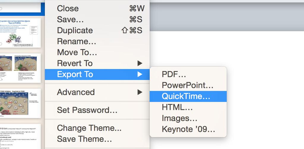 Open the export menu Navigate to File > Export To Click Quicktime 3.