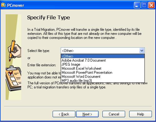 10 8. Specify File Type name to the folder that will contain this drive s files on the new PC, or choose to not migrate it. 11.