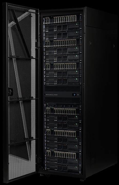 IBM FlashSystem A9000R PERFORMANCE AT SCALE 2 Minimum Latency Number of grid elements 250 µs IOPS Up to 2M EFFECTIVE CAPACITY 1 900 TB configuration 1.