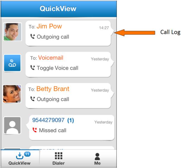 When using the AT&T Toggle Voice QuickView, note the following: