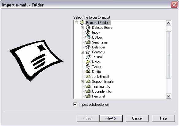 Creating Databases Creating an Email Database 8 Figure 11: Import e-mail - Folder 7 Many of the emails contained within the.