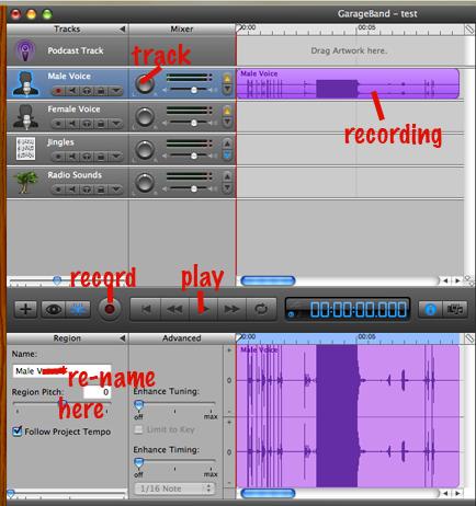Podcasting with Garageband 1. Open Garageband and select PODCAST 2.
