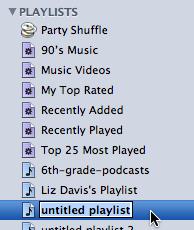 Create an itunes playlist for your podcast 1.