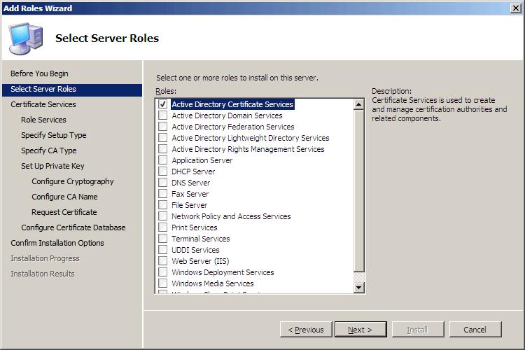 2. If the Online Responder is being installed on a computer without any other AD CS role services, click Add roles on the main page.