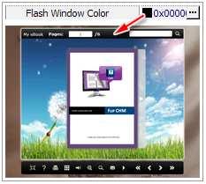 (6) Flash Window Color This color will be applied on all flash windows, such as the book