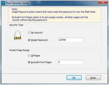 Select "Security Type->Single Password", and input passwords into the box (there is no restriction on password format at present).