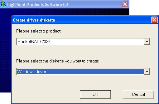 To create a driver diskette: 1. Insert the CD into the system s CD/DVD drive. The program should start automatically. 2.