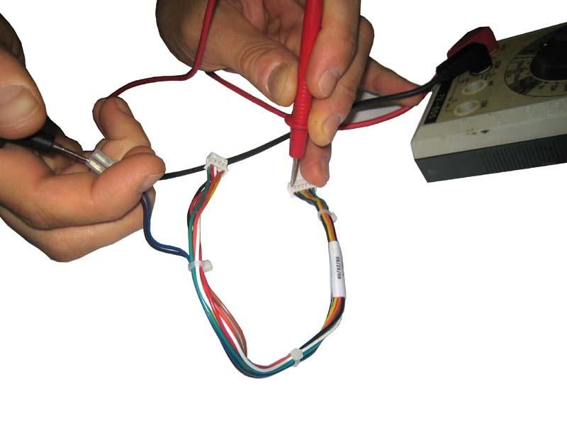 Test Communication Cable 1. Using a multi-meter, verify that there is continuity between each wire on the communication cable (715-3772). Check continuity between all wires. 2.