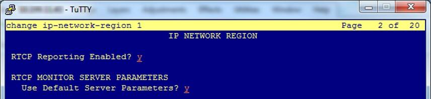 Server Port: 5005 3. Press F3 to save your changes. 4. Enter change ip-network-region [x] where [x] is the region number, and press F3. 5. Use F7 to navigate to the IP Network Region page. 6.