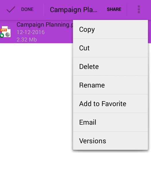 6 Manage File 6.1 Access file 1. Navigate to the file using the navigation panel 2. Files will be displayed on the file list panel of GigaCentral. 3.