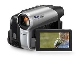 PASONIC NV-GS90 DV CAMCORDER LED Video Light When illumination is insufficient, turn on the built-in LED video light to take crisp, colourful movies.