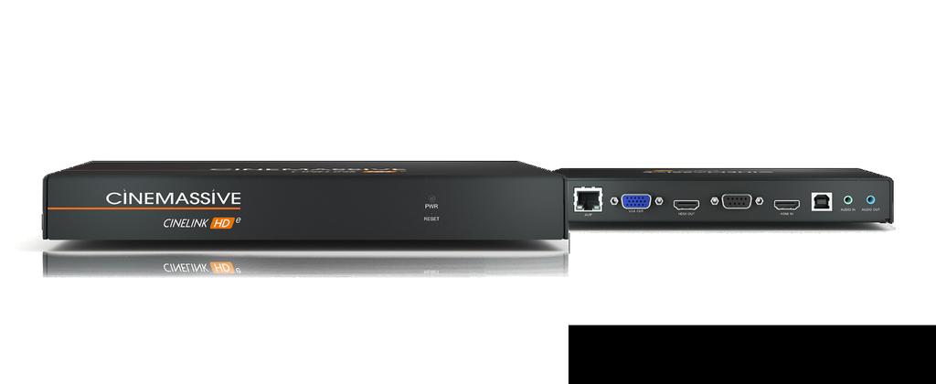 Back Front HIGH-PERFORMANCE HD ENCODING AND STREAMING CineLink HD-E HD Encoder The CineLink HD-E is a single-channel IP encoder that supports high-quality, low-latency HD video streaming.