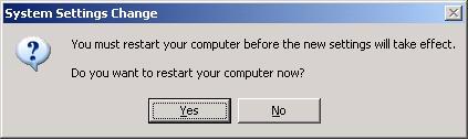 Once the Supplemental Software has been installed, you will be prompted to restart the system. 7.