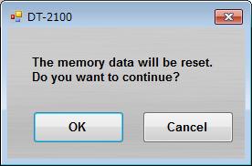 This message is displayed when you have changed the memory mode value in the user setting screen, and have clicked the WRITE button.