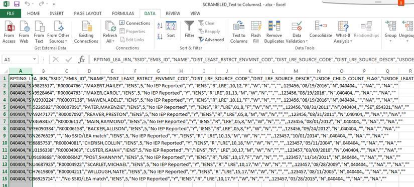 Opening CSV files with Excel Sometimes when opening a CSV file the data is not separated into columns The data is comma separated and is all contained