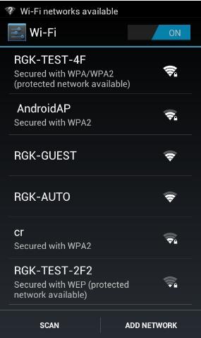Wifi Features Select "Settings", then toggle "Wi-Fi" function to ON.