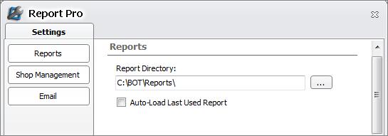 Report Pro Settings Currently our solution needs three settings applied in order for your Report Pro tool to process correctly.