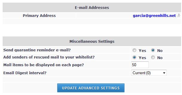 . If your address (or your entire domain) is in the whitelist, this mail will not get spam-checked, and will be delivered to you as if it were from a whitelisted sender.