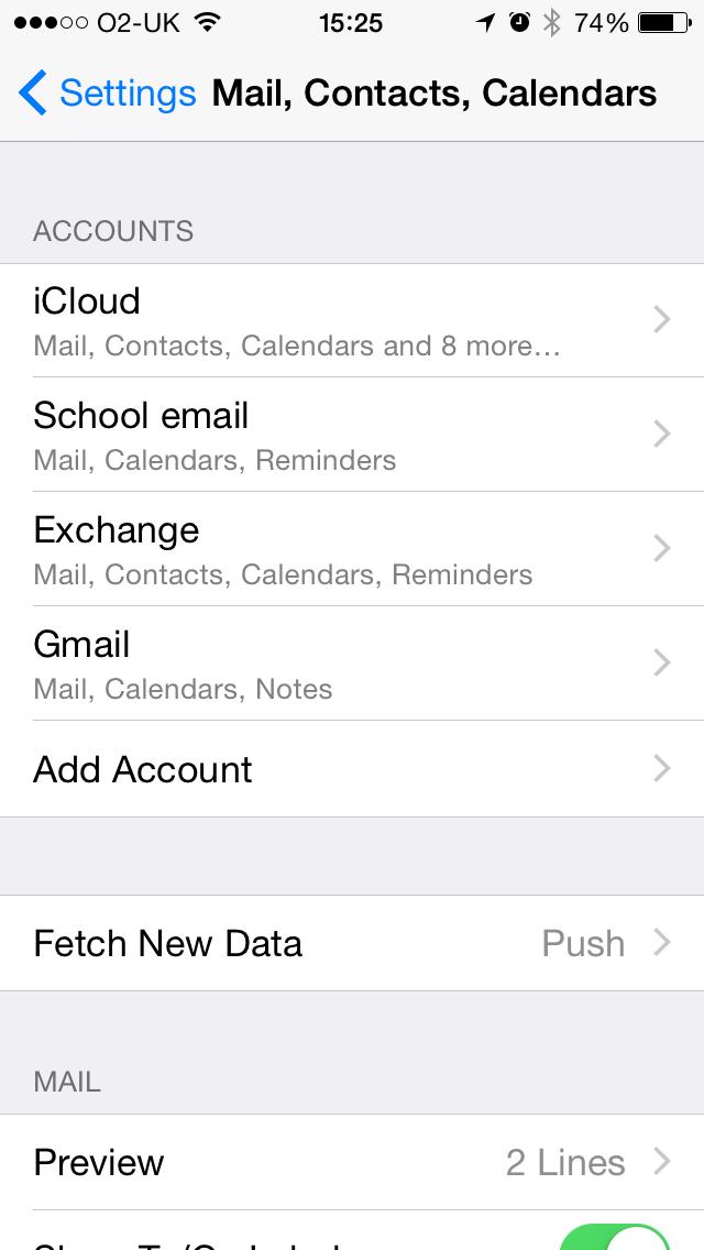 ** (Screen 1) To set up your email on a mobile device such as an iphone go to