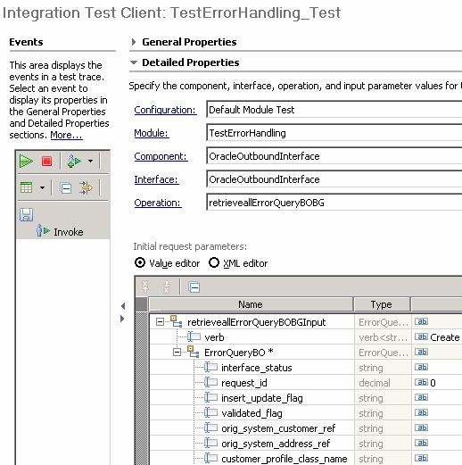 In IBM Integration Designer, go to the Business Integration view of the Business Integration perspective. Right-click the TestErrorHandling module, and select Test > Test Module. 2. Unset the verb. 3.