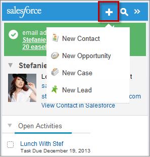 Salesforce for Outlook Create Records Directly from the Salesforce Side Panel Quickly create different kinds of records directly from the side panel in Microsoft Outlook.