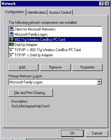 NETWORK CONNECTION Once the driver has been installed, you will need to make adjustments to your network settings. In Windows 98/ME 1.