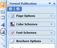 Add a picture to a publication Click the Picture Frame button on the Objects toolbar Click Picture from File Click and drug the frame to the size that you want to insert.