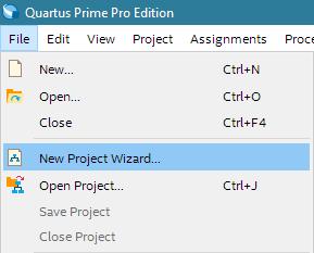 1.1 Creating an EMIF Project For the Intel Quartus Prime software version 17.