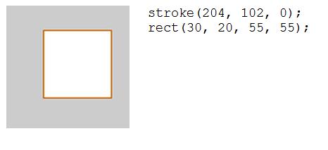 Stroke Color stroke(color); Could be a single