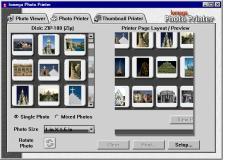 To print images on the Clik! disk using Iomega Photo Printer: Step 1: Select Iomega Photo Printer from your Start Programs menu. Step 2: Select the Photo Printer tab. Step 3: Click on a photo.