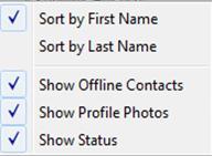 Photos o Status Determine if you want to sort by First or Last Name.