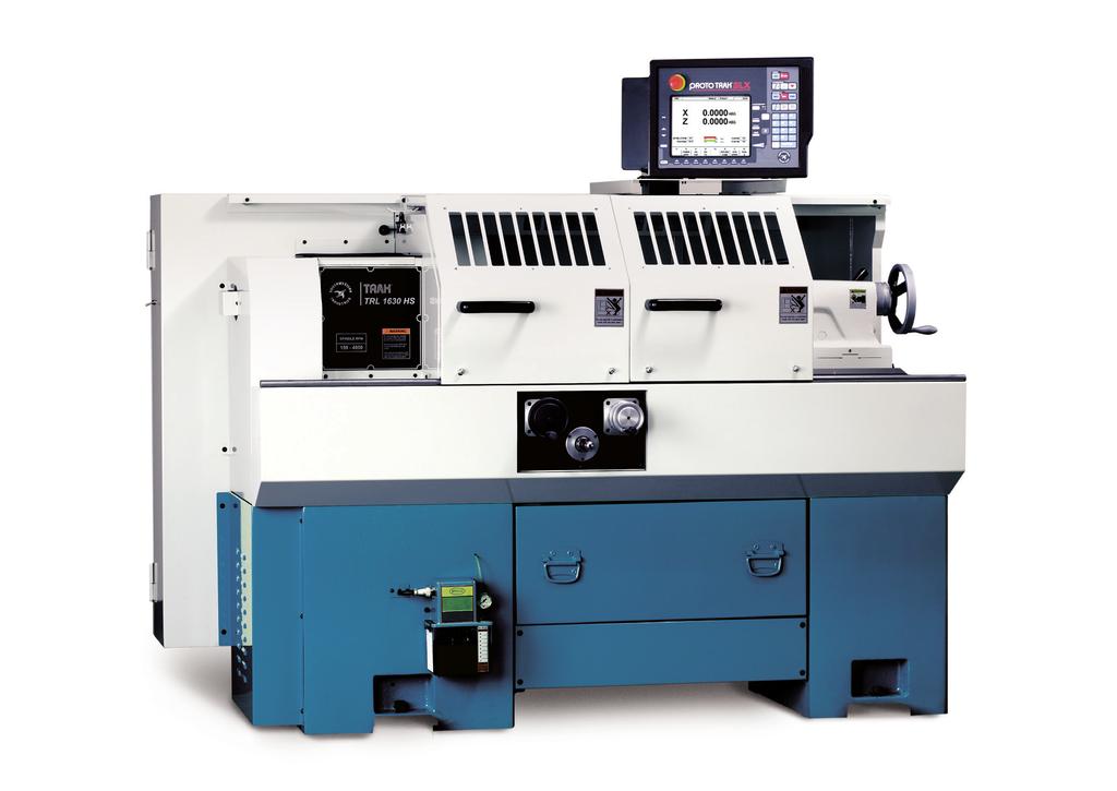 TRAK TRL 1630HSSX The high-speed version of the 1630SX TRL 1630HSSX Like all our SX Lathes, the TRAK TRL 1630HSSX features: ProtoTRAK SLX CNC Manual or CNC operation Electronic hand wheels and