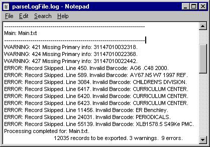 Figure 5: The Summary Log displays the total number of records exported and how many warnings and errors occurred. a Click the View Export Log button.