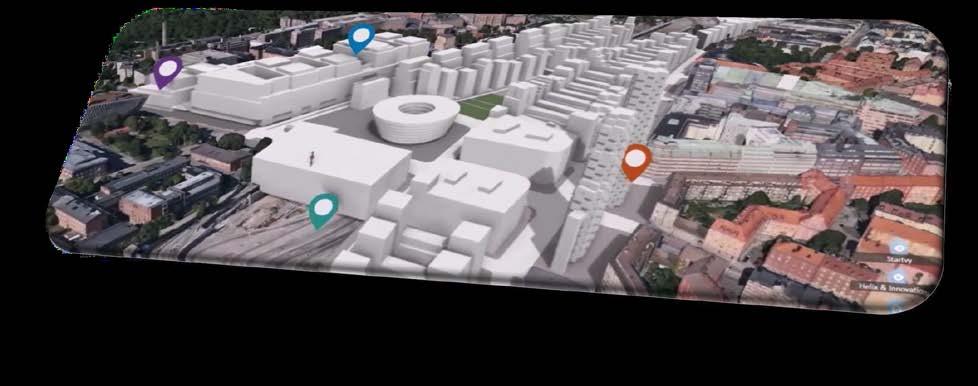 organization. In Stockholm, 3D imaging was used for a conceptual planning project.