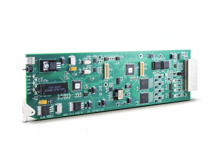 R-Series Rackmount Cards and Frames R20CE - SD-SDI to Component and Composite Analog Converter, 10-bit Excellent-Quality 10-bit Universal D/A Conversion Full 10-bit Data path, 4x Oversampling SD-SDI