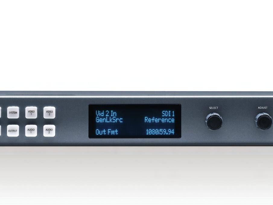 Family features Digital and analog I/O flexibility AJA hardware conversion technology Remote configuration and control FS frame synchronizers are loaded with comprehensive I/O that lets them handle