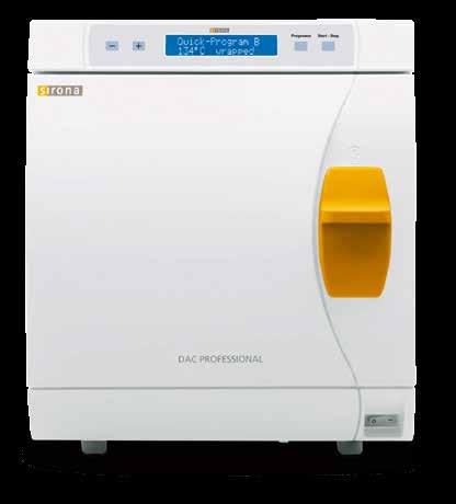 sterilizers Easy handling minimizes operator errors Sterilization is possible in just 15 minutes (without drying) Activated preheating for short operating times Integrated control of fresh water