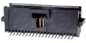 TFM 2x5 Connector 10 pin double row connector (two rows of 5 pins) with surrounding shroud Pin to pin spacing: 50 mil = 0.05 inch = 1.