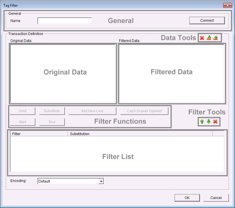 original and filtered data. Filter Tools: Upper/down buttons to arrange the priority of each filter; remove button to remove the filter from list. 3. Enter name of this tag filter. 4.