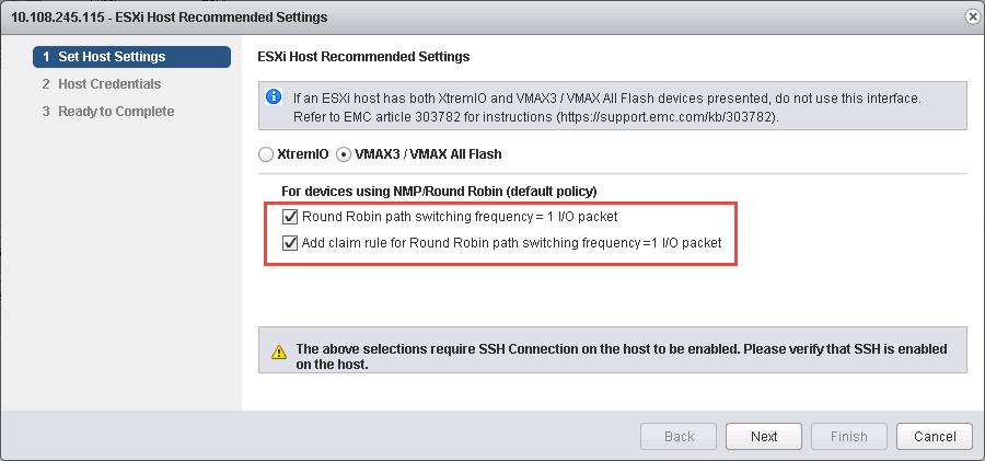 VMware vsphere and EMC VMAX Figure 44 VSI Host Recommended Settings PowerPath/VE Multipathing Plug-in and management EMC PowerPath/VE delivers PowerPath multipathing features to optimize VMware