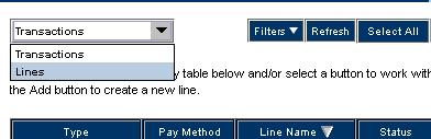 4. Creating Line Instructions You can create lines to be used as templates for future transactions.