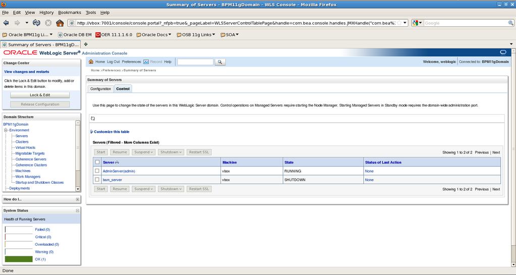 Oracle WebLogic Server Admin