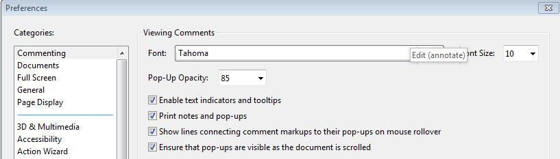 Annotate a PDF Do this once in Adobe Acrobat Pro so that the annotations will print: Edit > Preferences > Commenting Check the Print notes and pop-ups checkbox Click OK
