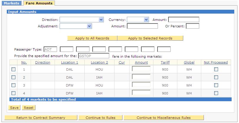 17. Define fixed fare amounts. In the Direction drop-down menu, select the option to indicate direction of travel. In the Currency drop-down menu, select the applicable currency option.