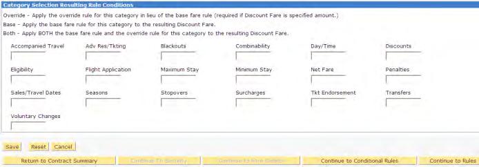 18. Complete the Resulting Fare Attributes section. Note: Resulting Fare refers to the new fare being created. Completion of this section is required when creating specified discounts.