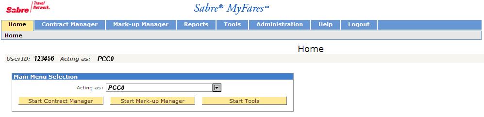 A C C E S S T H E A P P L I C A T I O N Direct Fare Filing in the Sabre MyFares application is accessible from the Sabre Agency eservices web site. 1. Access eservices.sabre.com. 2.