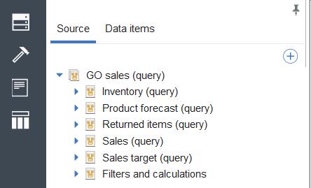 Explore the Data, Toolbox and Navigate Areas Use the Data tool to add, modify or view the data source Select